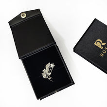 Load image into Gallery viewer, Crystal Brooch - Silver Toned