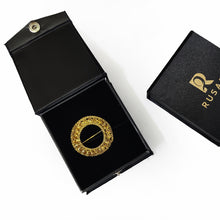 Load image into Gallery viewer, Ring Shaped Brooch - Golden Crystal