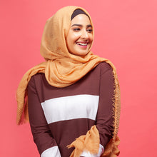 Load image into Gallery viewer, Cut And Sew Tee - Brown & White