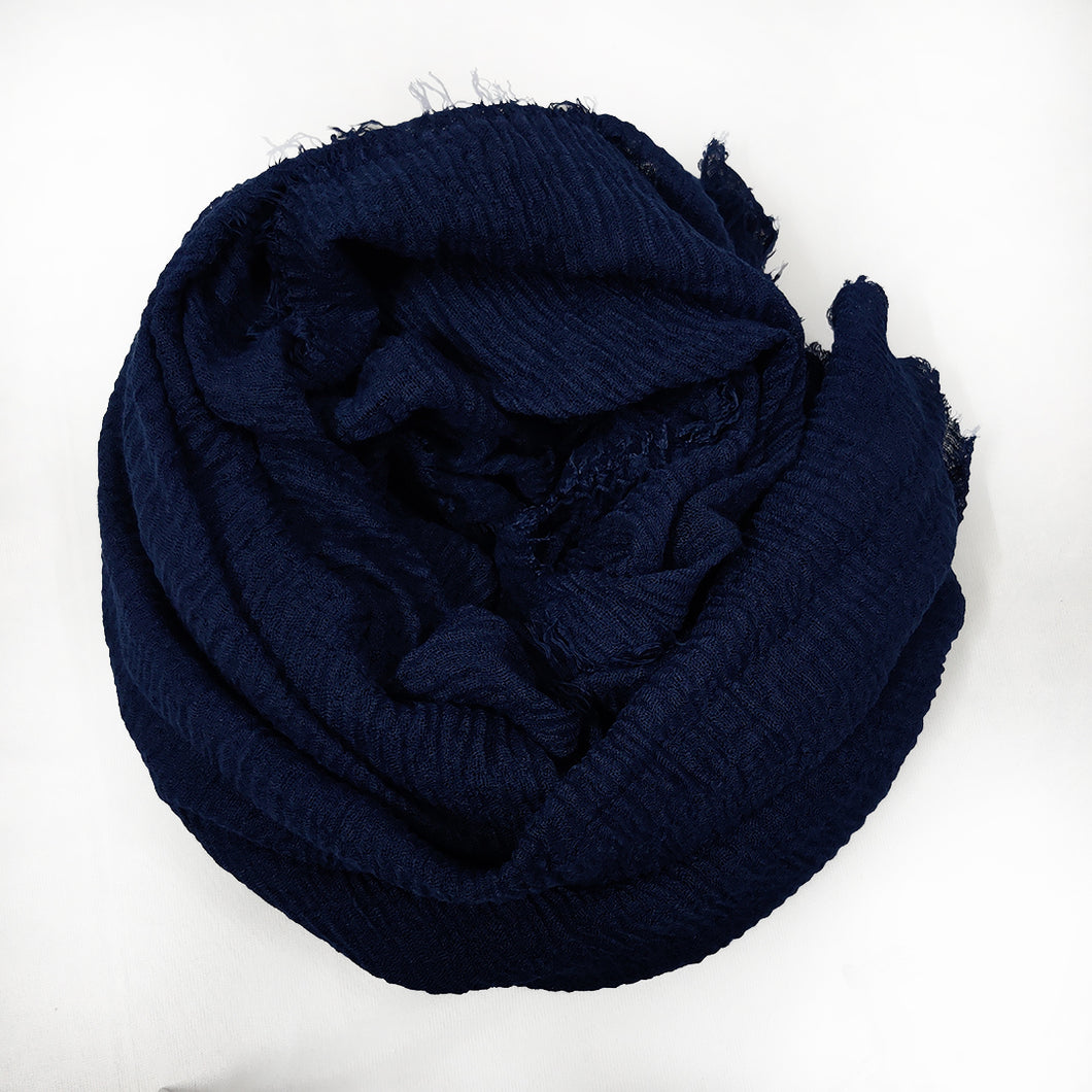 Crinkle Rusari - Navy Blue