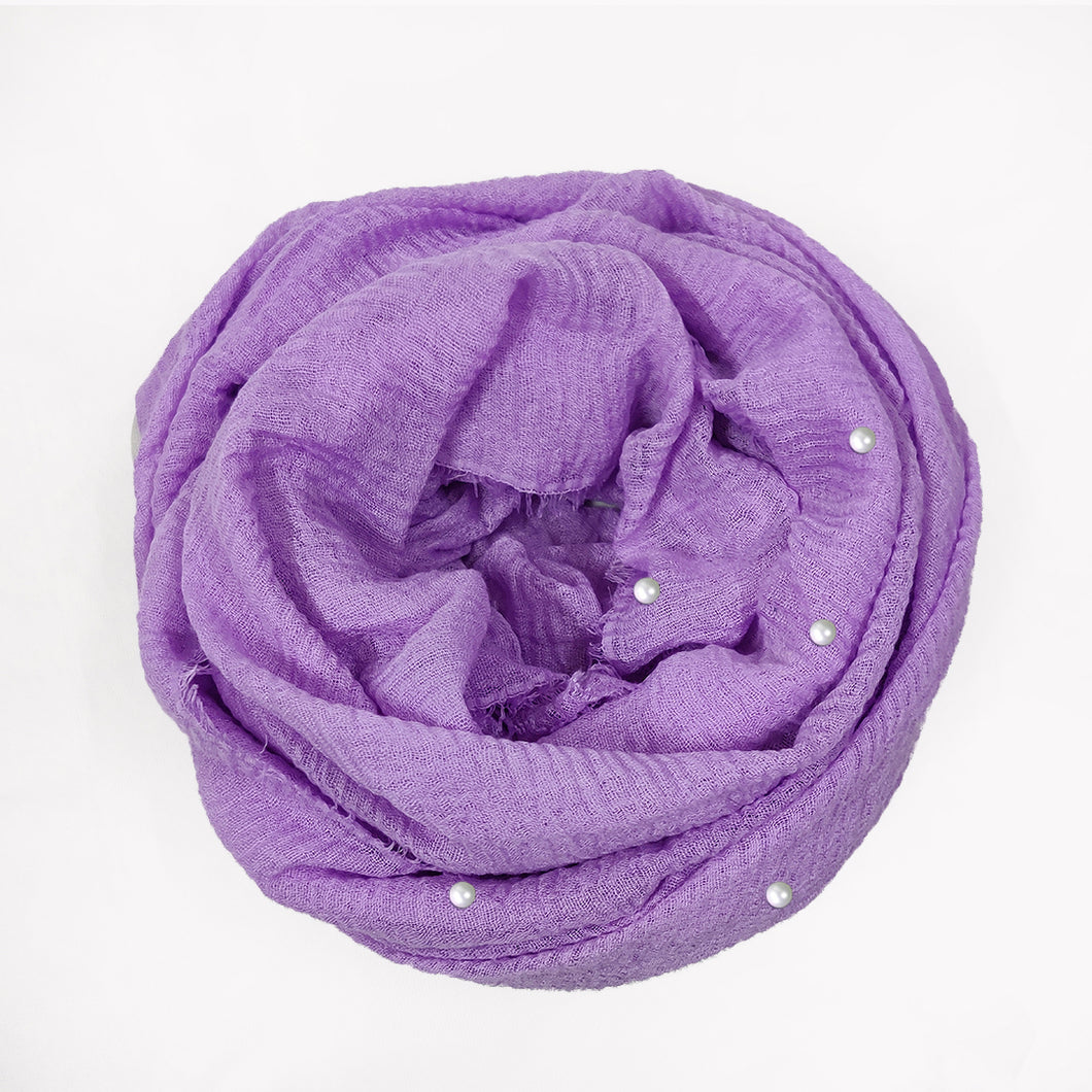 Crinkle Rusari - Pearl dark purple