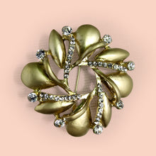 Load image into Gallery viewer, Flower Shaped Brooch - Gold Toned
