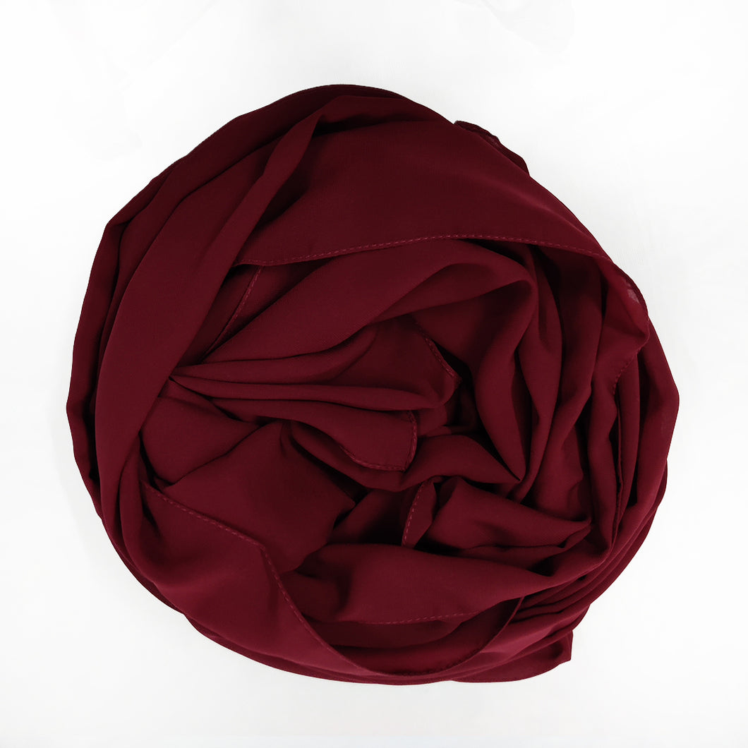 Essential Chiffon Rusari - Maroon Memories