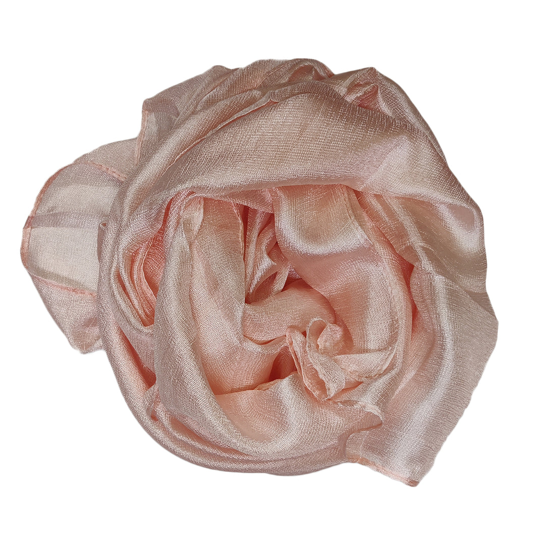 Shimmer Silk Rusari - Peach