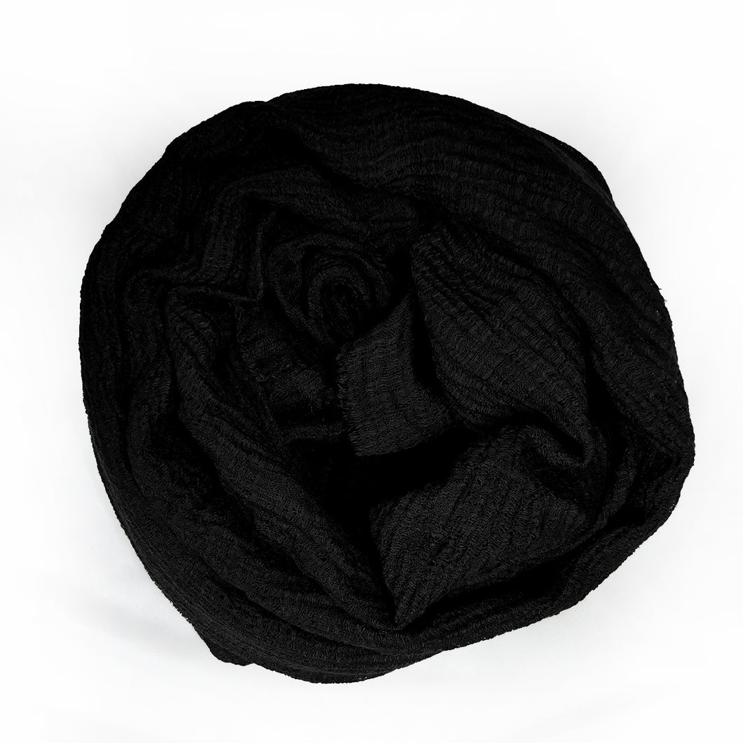 Heavy Crinkle Rusari - Jet Black