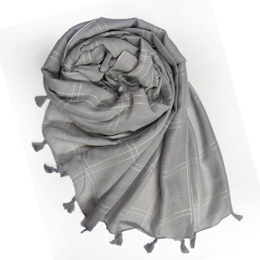 Checkered Rusari - Grey