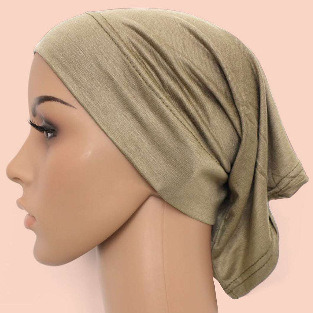 Cotton Tube Cap - Dark Beige