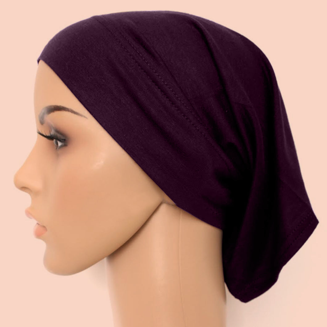 Cotton Tube Cap - Dark Purple