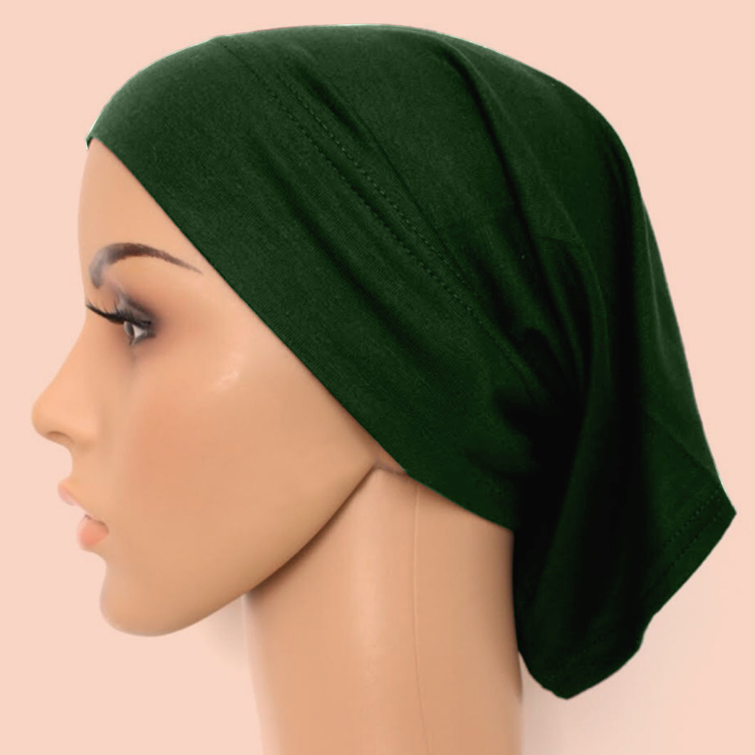 Cotton Tube Cap - Forest Green