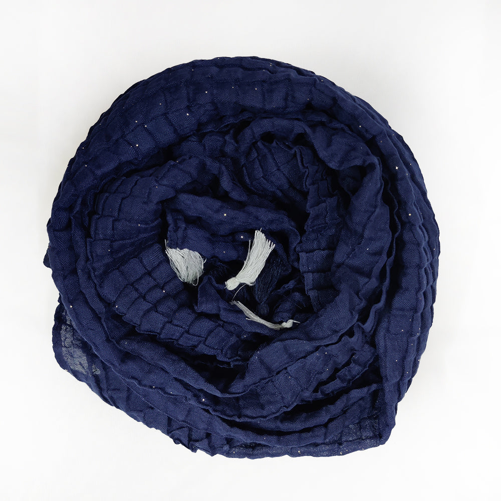 Box Pleat Rusari - Cobalt Blue