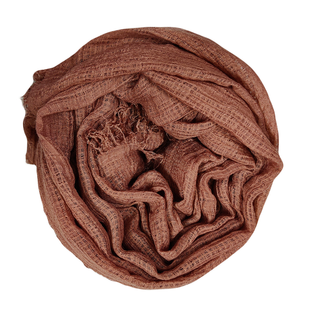 Heavy Crinkle Rusari -Brick Brown