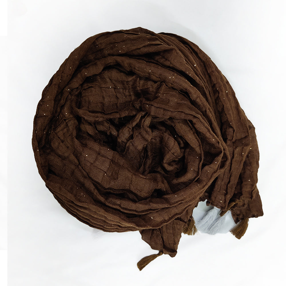 Box Pleat Rusari - Coffee Brown